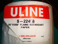 ULINE S-22458 White Flame Retardant Floor Paper 80# Floor Protection 36″ x 300′