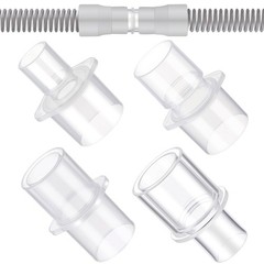 Geiserailie 4 Pack CPAP Hose Adapter, 15mm and 22mm Tubing Diameters Clear