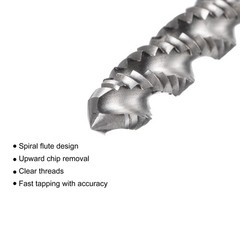 8-32 UNC High Speed Steel Uncoated Machine Spiral Flute Thread Taps