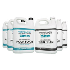 2lb Expanding Boat Pour Foam- 6 Gallons- Polyurethane Marine Grade for Flotation
