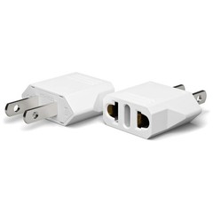 European to US Plug Adapter, Unidapt EU Adapters, Europe USA White