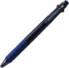 Ballpoint Pen Jetstream 3 Color Black, Red, Blue Ink 0.38Mm, Transparent Na