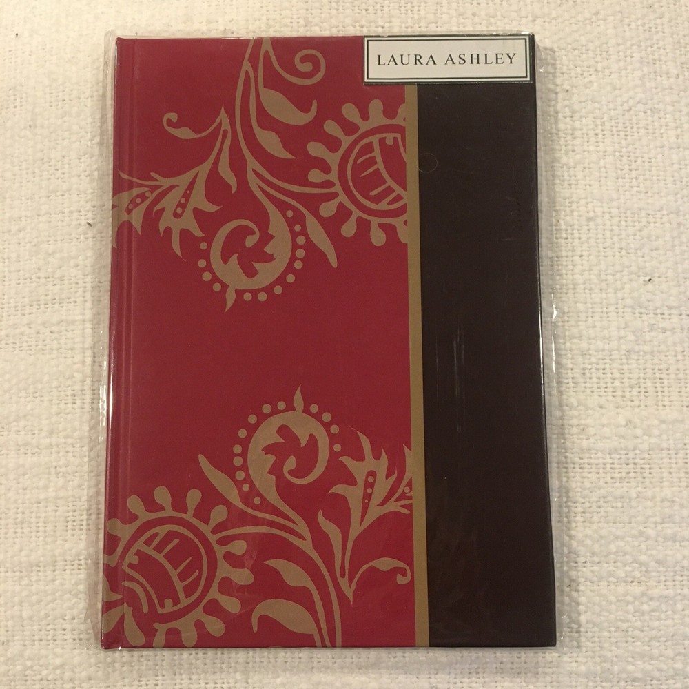 NEW Unopened Laura Ashley Design Journal Book 100 Pages Red Gold NIP