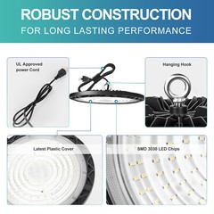20x 200W UFO Led High Bay Light Industrial Commercial Factory Warehouse 90-277V