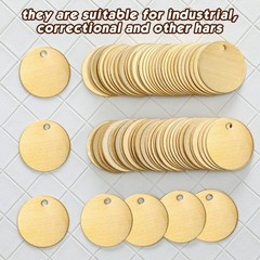 50 Pcs Round Brass Tags, 1-1/4 Inch Diameter, Gold Blank Metal Stamping Key B…