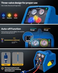 Portable Refrigerant Recovery Machine R1234yf R32 3/4HP AC HVAC Recycling Tool