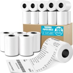 100 Roll 2 1/4″ x 85′ Thermal Paper Cash Register Credit Card POS Receipt Paper