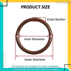 Metric Vitons Rubber FKM O Ring Seals 2mm Cross Section 1mm-196mm ID Brown oring