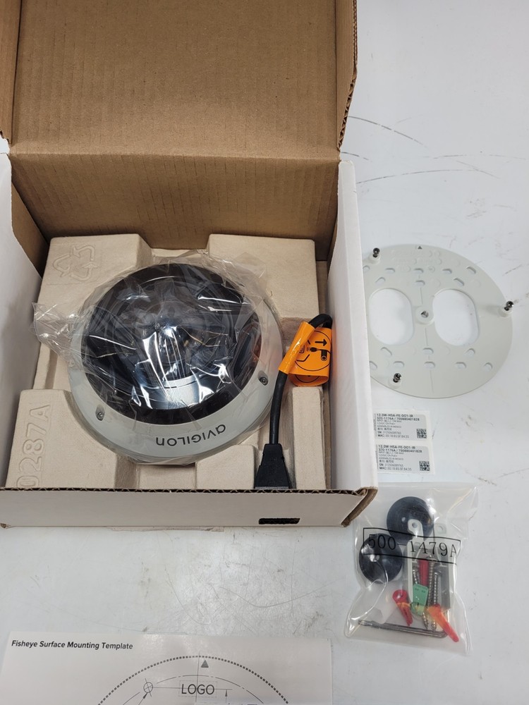 Avigilon 12.0W-H5A-FE-D01-IR 12MP H5A Fisheye Network Dome Camera