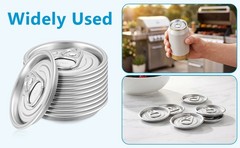 10pcs Aluminum Easy Open Can Lids Full Open Design for Beer Soda Beverages Wide