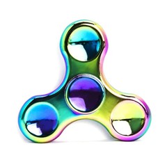Rainbow Fidget Spinner – Metal Stainless Steel Figit Small, Color