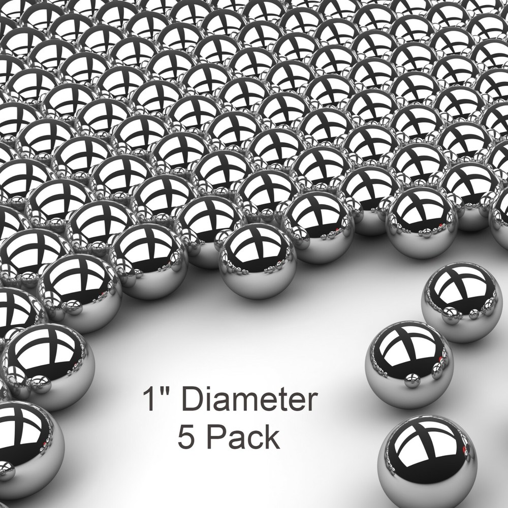Five 1″ Inch G500 Utility Grade Carbon Steel Bearing Balls