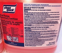 2 Gallons Clean Quick 1 gal. ea. Broad Range Quaternary Sanitizer