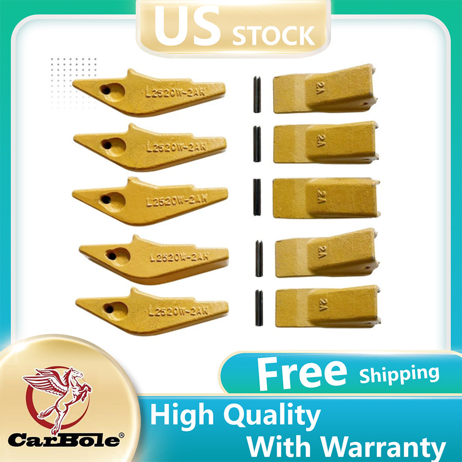 5x Weld-on Flush Mount L2520N-2AH Bucket Shanks 2A Bucket Teeth with Pins