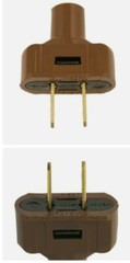 2 Pack Leviton 2-Prong Non-Polarized Electrical Plug, 125 V, 15 A,