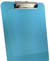 Plastic Clipboard Transparent Color Letter Size Low Profile Clip (Pack of 6) …