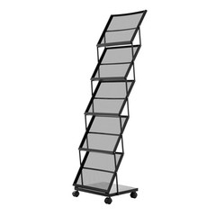 Uimoso Foldable Movable Brochure Rack with 5 Pockets Magazines and Literature
