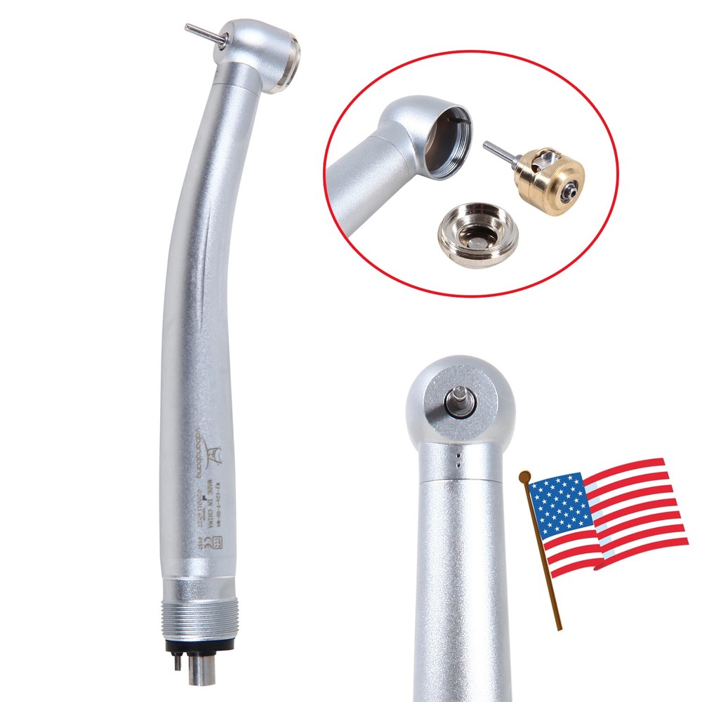 US Yabangbang Dental High/Fast Speed(E-generator LED)Turbine Handpiece 4 Hole M4
