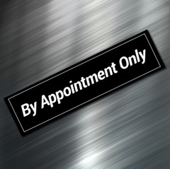 (1) By Appointment Only Sign Stickers Business Decal Black 1.75″x6.5″ Window NEW