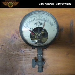 Vtg Teeple Co. Type CH2 Pressure Regulator Steam Gauge Boiler Industrial Punk