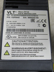 💥DANFOSS VLT MICRO DRIVE 0.37 KW 0.5 HP 200-240 VAC FC-051PK37S2E20H3XXCXXXSXXX