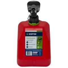 Scepter 2 Gallon SmartControl Gas Can, Spill-proof Design, Red, 14″ High, 9.7″ L