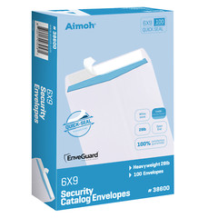 6×9 White Catalog Envelopes – Security Tinted – Self-Seal (38600)
