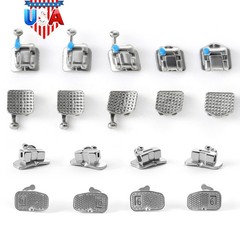 10X AZDENT Dental Ortho MIM Self Ligating Bracket Mini Roth.022 Hooks 345