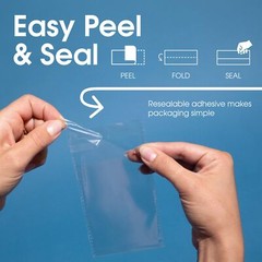 10″ X 12″ Resealable Cello Poly Bags 100 Count for Packaging Clothes