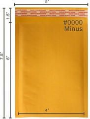 Yens® 1000 #0000 Kraft Bubble Padded Envelopes Mailers 4 X 6 #0000minus