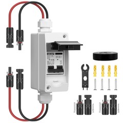 Solar Panel Disconnect Switch 63Amp DC AC Miniature Circuit Breaker 500V 2 Po…