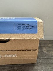 Zebra Barcode Label Cartridge 2.25” x 1” 1000 Labels Per Roll, Part# ZSB-LC6