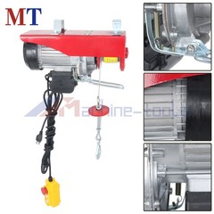Mini Electric Hoist 1320lbs Crane Winch with 14FT Wired Remote Control 110V