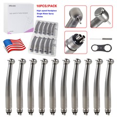 10 PCS Dental High Speed Handpiece Push Button Turbine 4 Hole NSK Pana Max Style