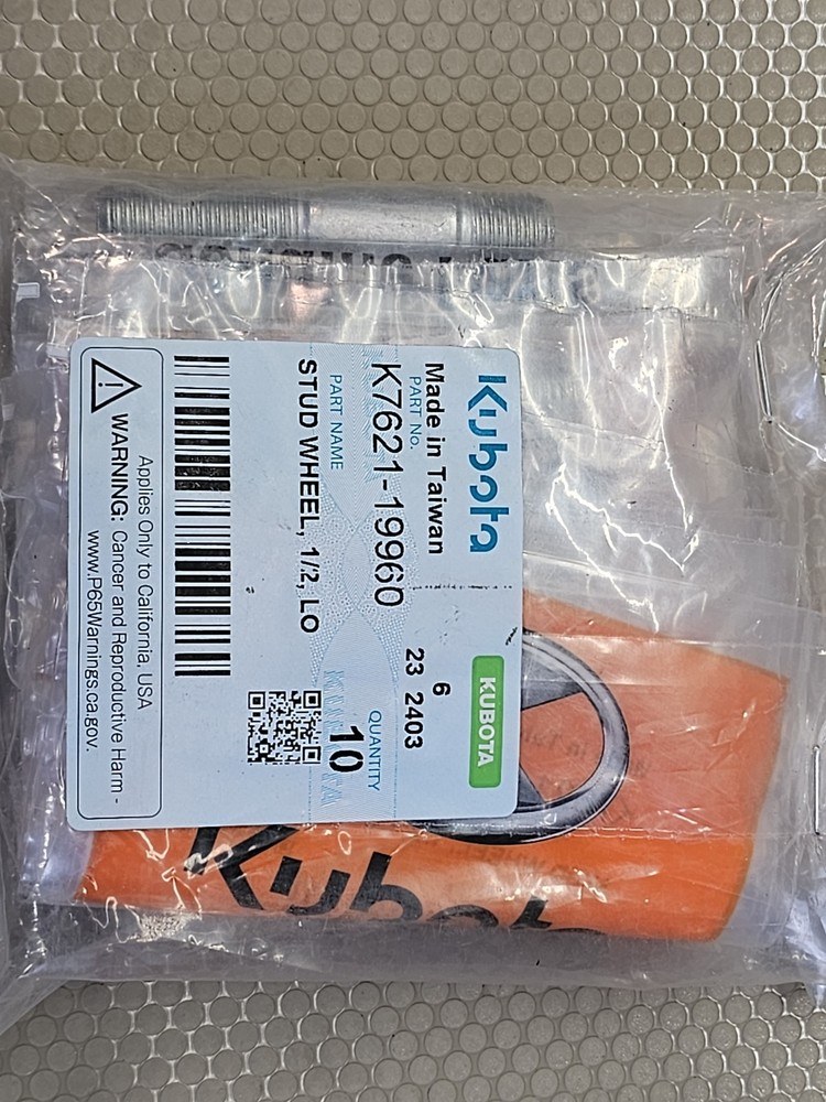 Kubota K7621-19960 Wheel Stud 1/2″ LO RTV-X Series OEM – Lot of 10 New