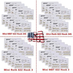 10 Packs Dental Orthodontic Brackets Braces Mini Roth MBT Slot.022 3-4-5 Hooks B