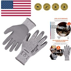 unisex adult Cut-resistant – A3, 13g ANSI A3 PU Coated CR Gloves, Gray, Large