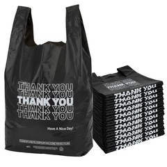 Easy Open – 800 Bags – Black Printed HDPE T-Shirt Bags – 1/6 BBL 11.5″X6″X21″…
