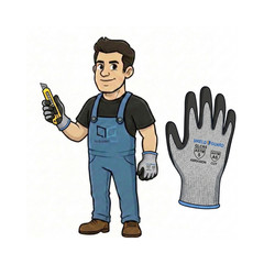 Cut Resistant Work Gloves A5 Size Large 12 Pairs