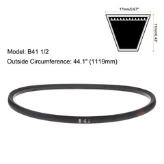 B41 1/2 Rubber V Belt 44.1″ Outside Circumference x 0.67″ Width x 0.43″ Thick