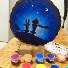 Unfinished Natural with Tree Bark Wood Slices 10 Pcs 10pcs 4.2-4.7inch