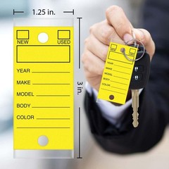 Self Laminating Self Protecting Versa Tags Key Tags with Rings 250 per Box