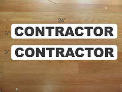 CONTRACTOR 3″x24″ Magnetic Vehicle Signs to fit Van Car Truck or SUV