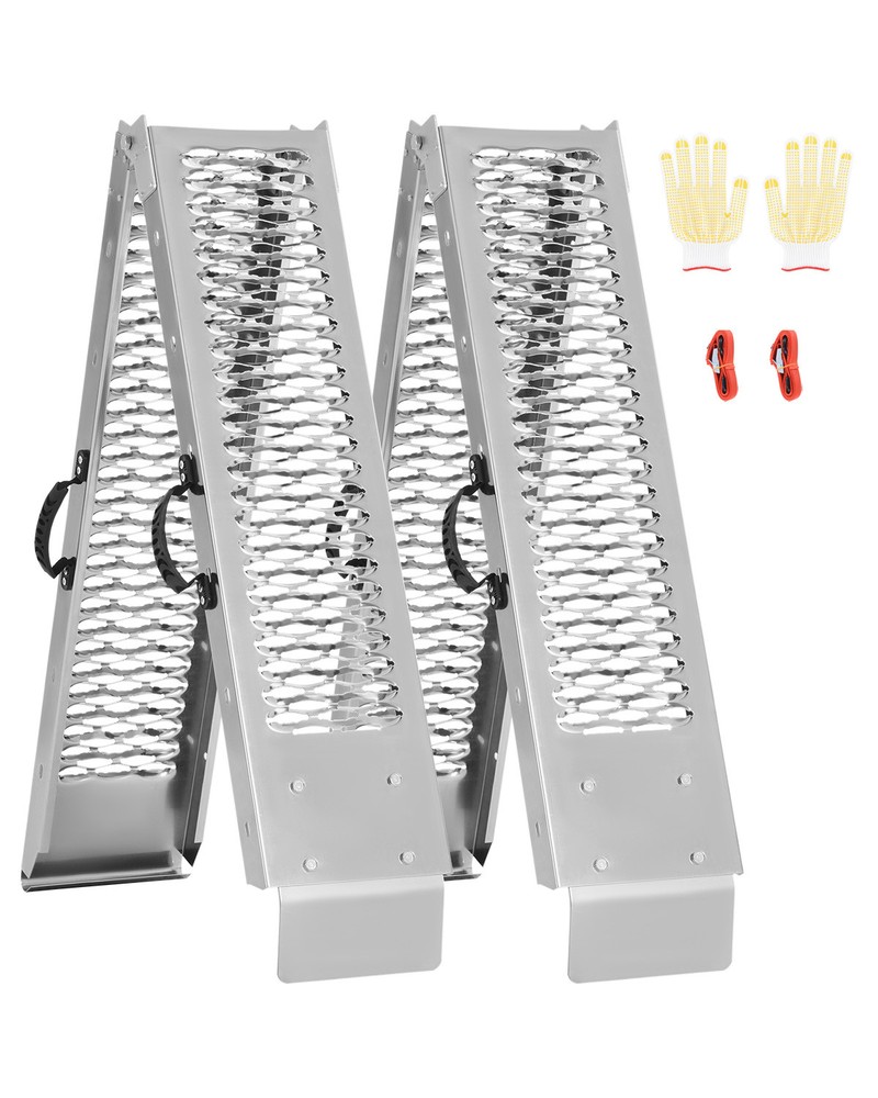 1000 lbs Aluminum Ramps 2Pcs Heavy-duty Loading Ramps with Handles
