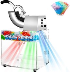 VNN 48L Electric Snow Cone Machine Ice Shaver Maker Shaving Crusher Dual Blades