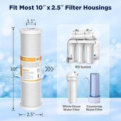 Membrane Solutions 5 Micron 2.5″ x 10″ CTO Carbon Block Water Filter Cartridge R