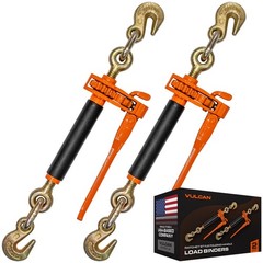 Load Binder Folding Handle 3/8 7100lb Two Pack VULCAN LBR10VAH-2P Grab Hooks
