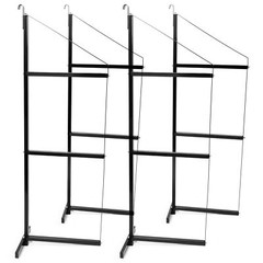 4 Pack Black Cargo Shipping Container Shelving Shelf Brackets Universal Fitment