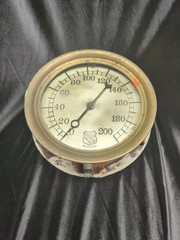 ASHCROFT 6″ 200 PSI Steam Pressure Gauge Vintage STEAM ENGINE STEAM PUNK. D4