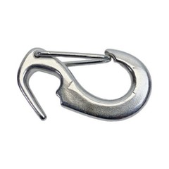 1-7/8″L Marine One Hand Snap Hank, Jib Hank Sail Snap Hook Stainless Steel 4 PCS